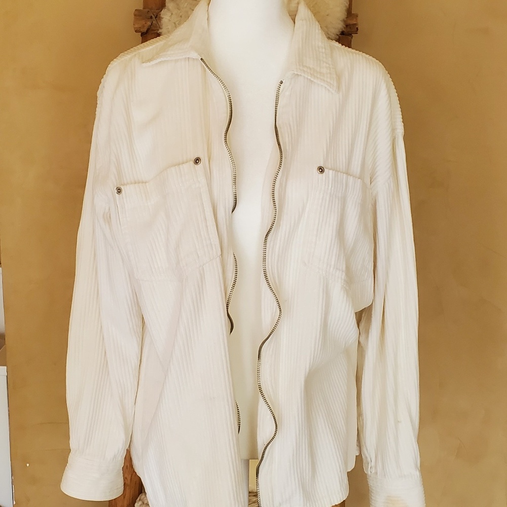 Sonoma White corduroy zipper jacket
